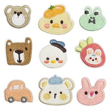 Clothing Repair Iron-On Patches for Kids - Cute Cartoon Animal Embroidery App...