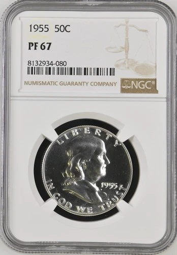 1955 Proof Franklin 50¢ NGC PF 67