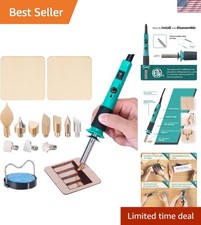 Complete 14-in-1 Wood Burning Kit with Ergonomic Pen  10 Tips for Beginners