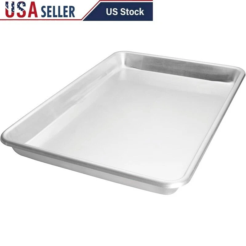 Aluminum Bake Roast Pan Heavy Duty 14 Gauge High Volume Cookware Kitchen Use