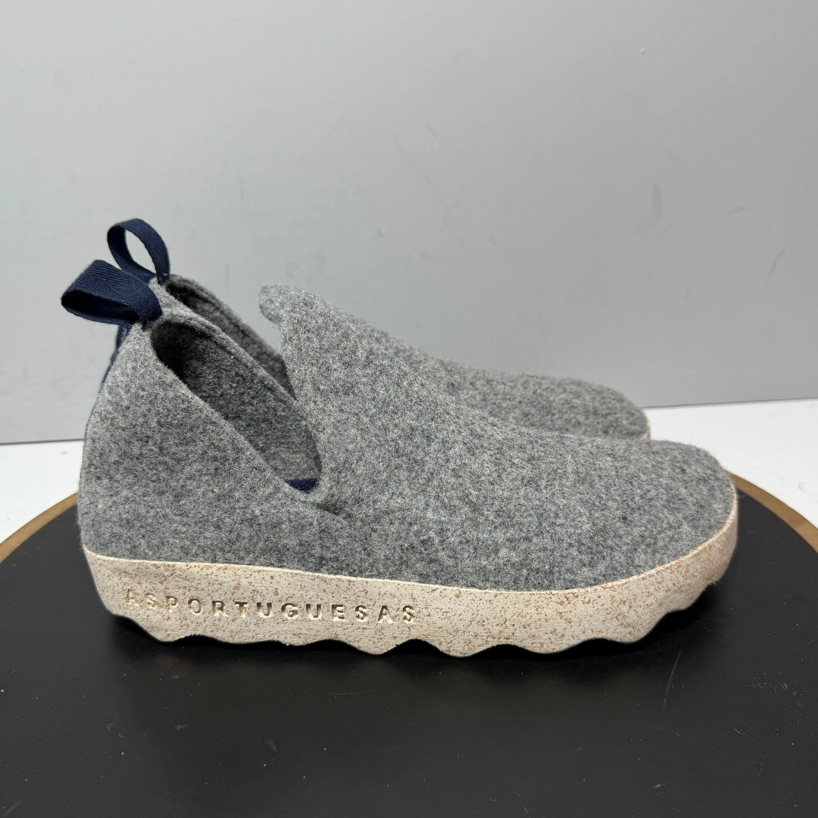 Asportuguesas City Felt Slip On Shoes Women 9-9.5/40 Sustainable Gray Minimalist