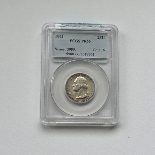 1941 PCGS PR66 Proof Silver Washington Quarter Philadelphia KM#164