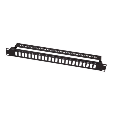 19'' LWL Panel Patchpanel Verteiler 1HE für SC-Duplex LC-Quad Kupplungen schwarz