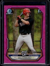 2026 Bowman Chrome #BCP-122 Sam Petersen Prospect 1st Fuchsia Wave #/199