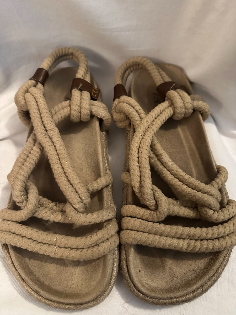 ZARA Rope Slide Sandals Men display picture 1