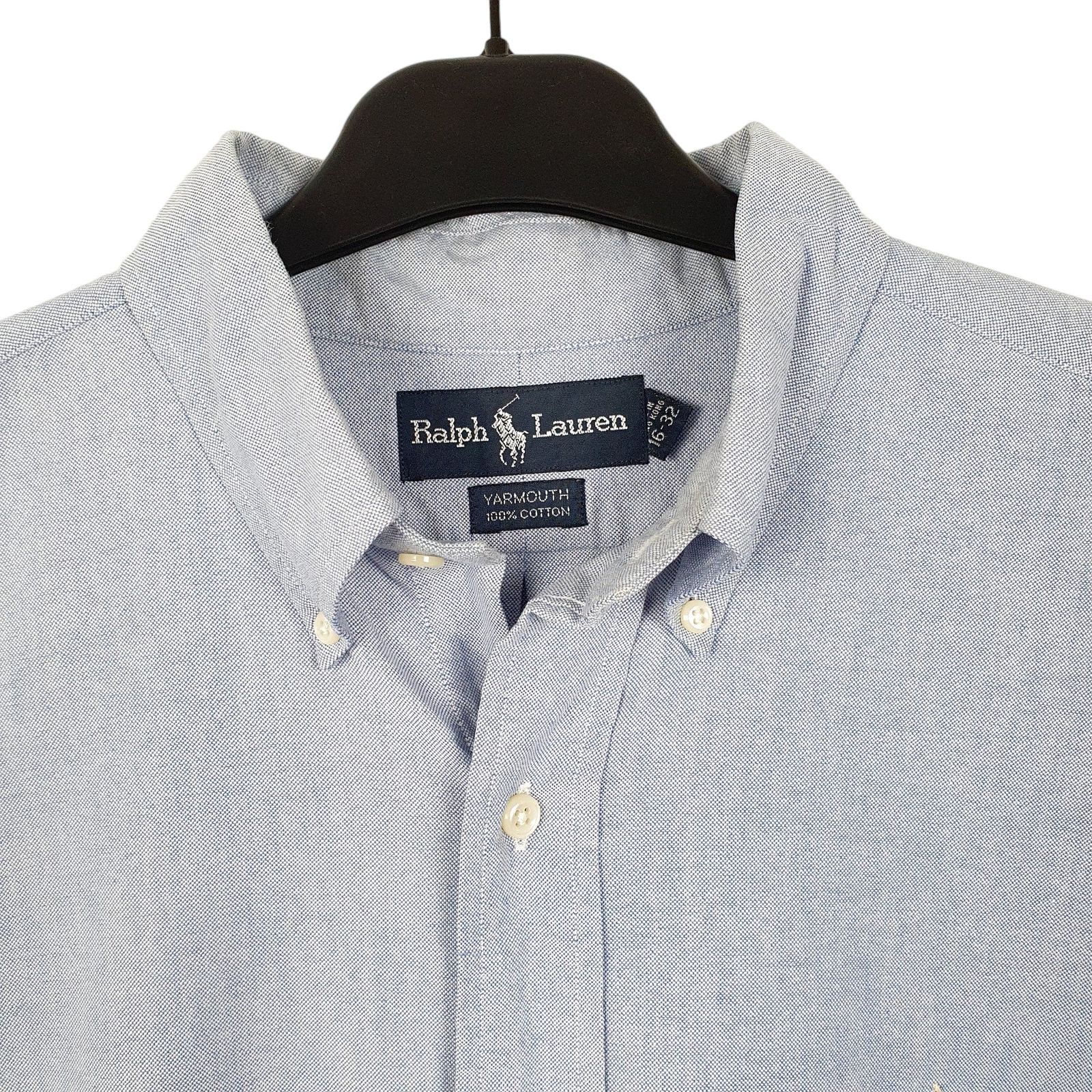 RALPH LAUREN Blue Shirt Yarmouth Fit Long Sleeve Casual Mens XL image 2