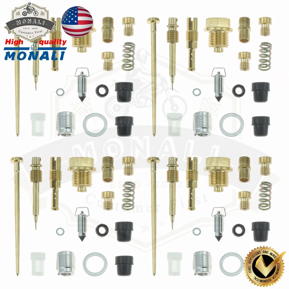 -US New 4x Fit 80-83 Honda Goldwing GL1100 Carburetor Carb Repair Rebuild Kit - Image 2 of 4