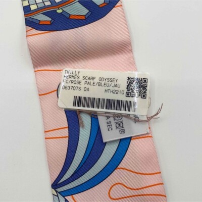 HERMES Twilly 2022AW Odyssey Rose Pale Silk 100% scarf Unused w