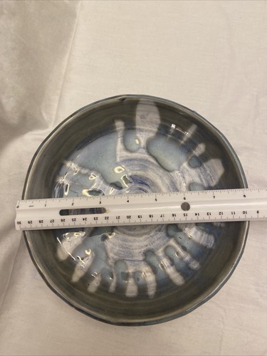 Antique Vintage salt glazed Stoneware Blue Bowl and half inches pm73 cereal - Picture 3 of 5
