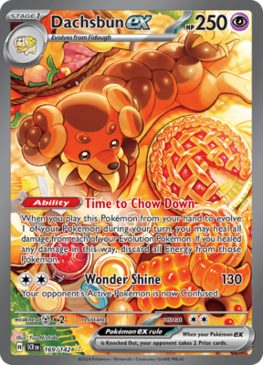 Pokémon TCG Dachsbun ex 169/142 Special Illustration Rare Stellar