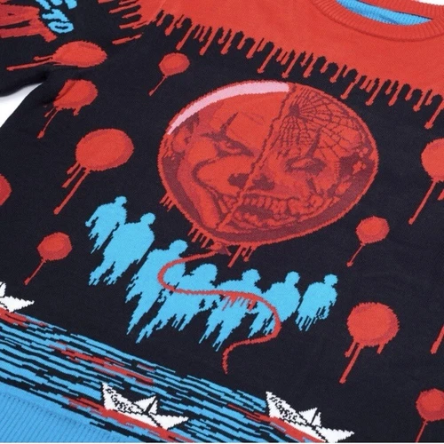 Large (UK) IT Pennywise Ugly Christmas Jumper Sweater Xmas