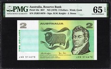 Australia 2 Dollars P43c R87 1979 Knight Stone PMG65 Gem UNC EPQ Banknote Note