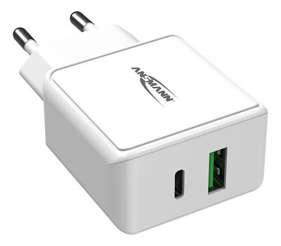 ANSMANN USB Ladegerät 18 W mit Power Delivery & Quick Charge 3.0 weiß