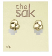 The SAK Gold Layered Clip-On Earrings nwt #SAK55