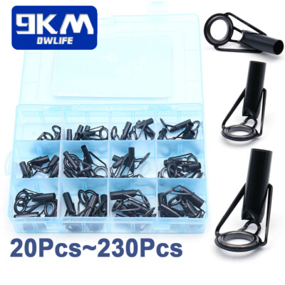 20~230Pcs Fish Pole Guide Fishing Rod Tip Repair Kit Ceramic Ring ALL Size W/box