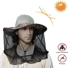 Anti-Mosquito Insect Bug Hat Mesh Head Net Face Protect Cover Veil Insect-proof