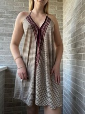Boho silk summer dress silk tunic ethnic beach dress festival sleeveless dress
