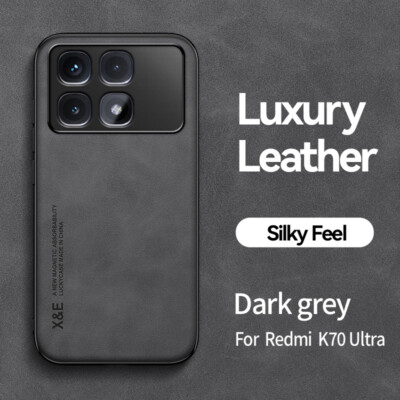For Xiaomi Redmi K70 Ultra, Luxury Retro Leather Soft Magnetic TPU Case Cover