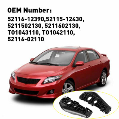 2PCS Left & Right Side Bumper Support Bracket For 2009-2010 Toyota Corolla