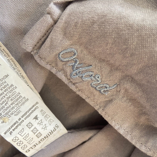 Camicia uomo Springfield cotone manica lunga taglia media Oxford vestibilità regolare - Foto 9 di 12