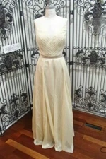 V459 BELSOIE L164057 TAUPE SZ 16 $265 #1741V107  FORMAL BRIDESMAIDS GOWN DRESS