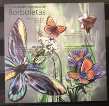 Butterflies / Insects   on stamps  Sao Tome - Imperf. - MNH** F100