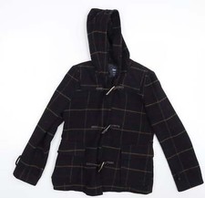 Gap Womens Multicoloured Check Jacket Coat Size S Button