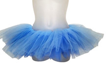 Lot of 6 Blue Ballet Tutu Skirt 2-CS, 2-CM, 2-CXL Dance Costume Soft Net Tulle