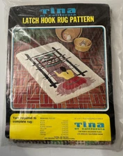 Tina of California Latch Hook Rug Pattern & Canvas Southwest Blanket Weaver