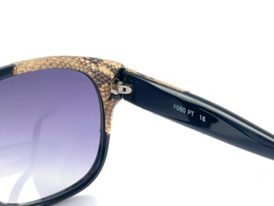 VINTAGE EMMANUELLE KHANH 8080 16 SNAKE SKIN ACCENTS FRANCE 1970\'S SUNGLASSES Vintage Emmanuelle Khanh 8080 16 Snake Skin Accents France  main image 2