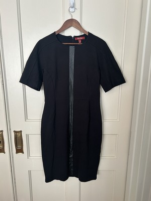 Max Mara Studio Sheath Dress Womens Size 10 Black Preppy Designer Classic