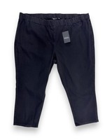 Ulla Popken Damen 7/8 Jeggings Sienna Gr. 58 Schwarz Hose Elastikbund