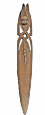 Coupe-papier ancien en bois Cigale & épi de Blé  cicada & wheat letter-opener