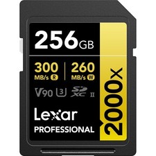 Lexar Professional 256GB 2000x UHS-II SDXC Memory Card