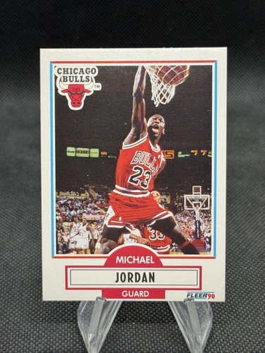 1990-91 Fleer - Michael Jordan #26 Black Line Above Biographical Information