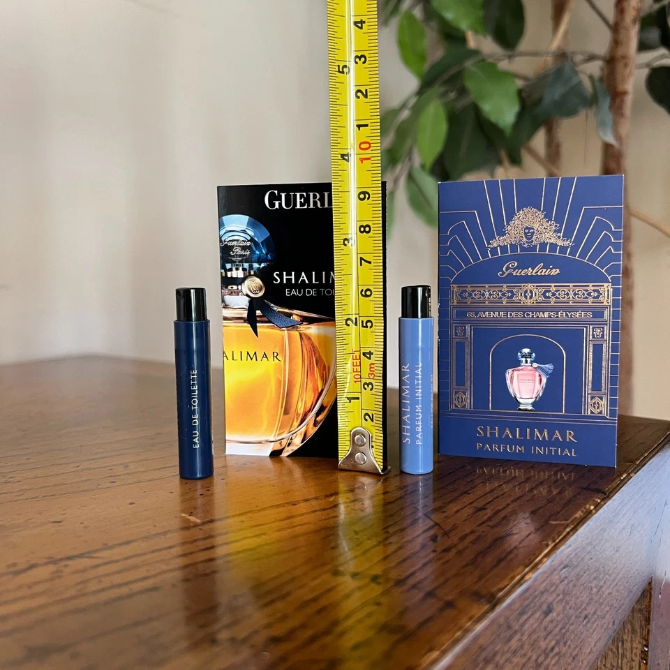 Perfume Guerlain Shalimar inicial y EDT muestra en tarjeta .03 oz 1 ml nuevo lote de 2 Foto 4 de 4