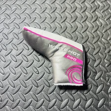 Odyssey White Hot Pro Blade Putter Silver & Pink Golf Club Head Cover z