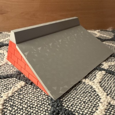 Brick and concrete fingerboard ramp 3-D printed works upside down