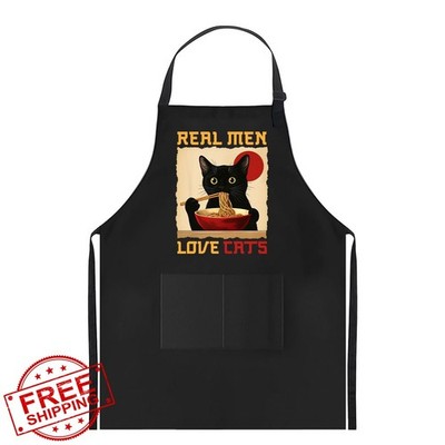 365RUSTIC Cat Ramen Apron, Funny BBQ Gift for Dad Husband