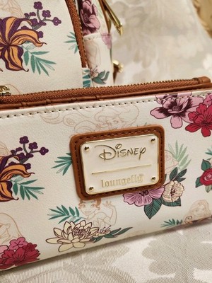 Loungefly mini backpack Floral Princess w/ matching wallet  display picture 2