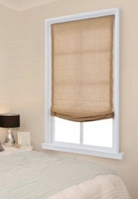 Home Basics Linen Light Filtering Cordless Roman Shade  31  X 64  NIB