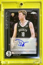 2025-26 Topps Chrome Danny Wolf Auto Rookie + One Touch Nets NBA -not Refractor
