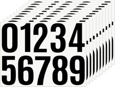 100PCS Black Vinyl House Number Stickers 4" Self-Adhesive Waterproof for Mailbox