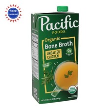 Bone Broth Organic Unsalted Chicken 32 Oz Pacific Foods Carton vehicle auto