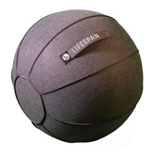 Yoga Ball Chair with AntiSlip Felt Cover Handle Back Support 25 Inch Gray