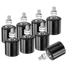 8Pcs Slide Gate Guide Roller 1.7" Nylon Sliding Gate Support Assembly, Black