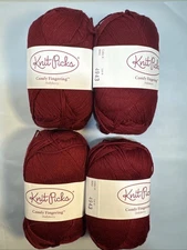 4-Knit Picks Comfy Fingering HOLLYBERRY Pima Cotton/ Acrylic Yarn 218yds Each