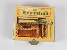Old Homestead New York Steakhouse Advertising Matchbox Wax Matches Vintage