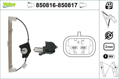 VALEO Fensterheber 850816 für 159 ALFA Sportwagon MPI 939AXL1A 939BXL1A TBi 939