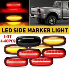 4-40PC FOR 03-09 DODGE RAM 2500 3500 HD SMKOED LED SIDE FENDER MARKER LIGHTS EXD